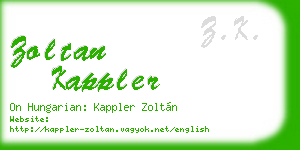 zoltan kappler business card